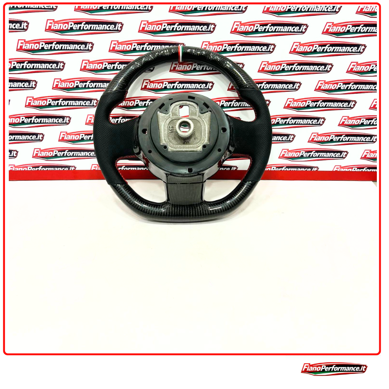 Volante in Carbonio 500 Abarth RESTYLING 2016-2024 NO LED con bandiera centrale