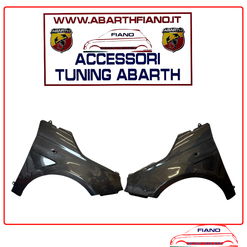 PARAFANGHI IN CARBONIO PER 500 ABARTH