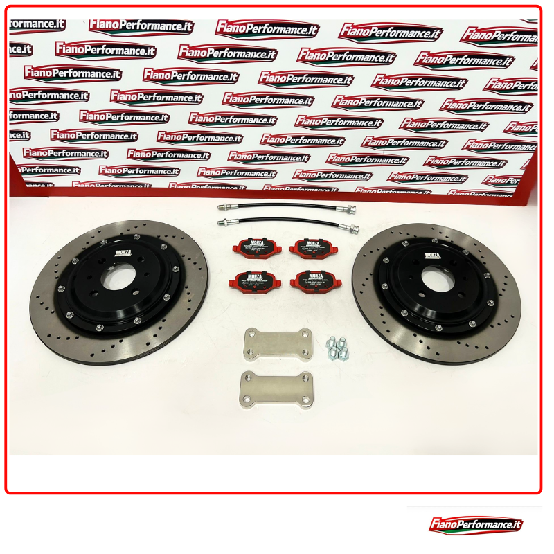 Kit dischi freno forati posteriori Maggiorati 305 mm per 500 Abarth senza distanziale