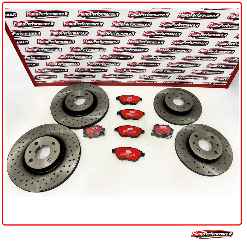 Kit dischi freno forati 284mm per 500 Abarth